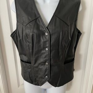 Black Leather Vest